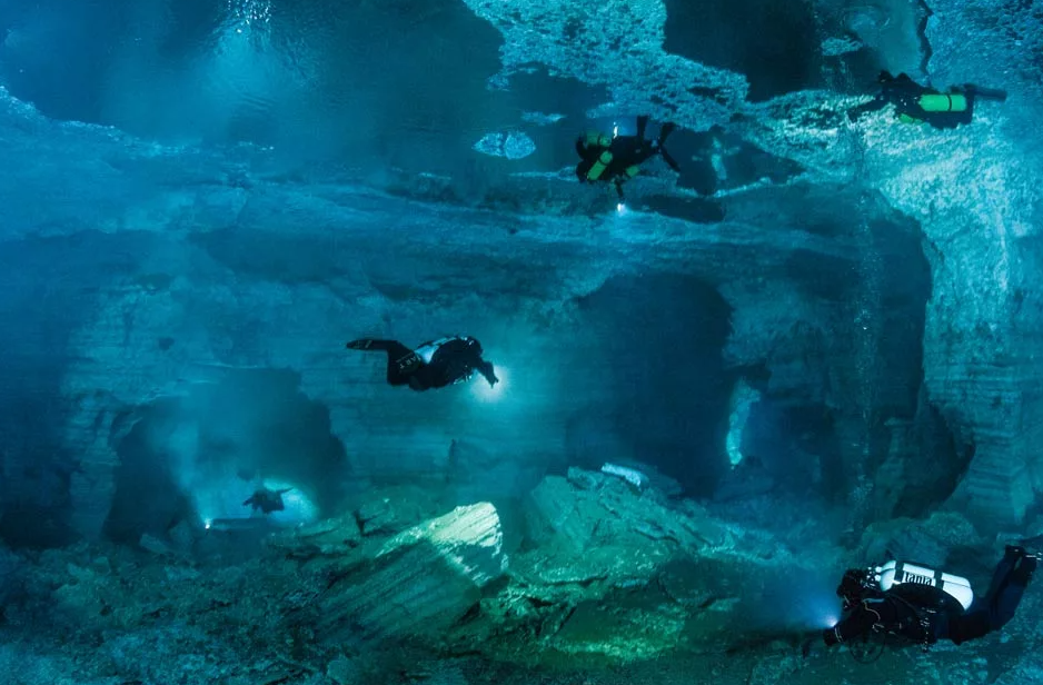 Karst cave chamber near Castellana Grotte